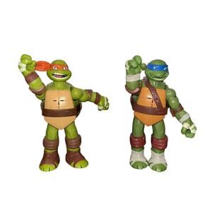 2012 Teenage Mutant Ninja Turtles TMNT Leonardo Michelangelo 6" Action Figure